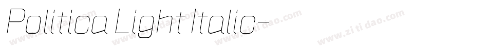 Politica Light Italic字体转换
